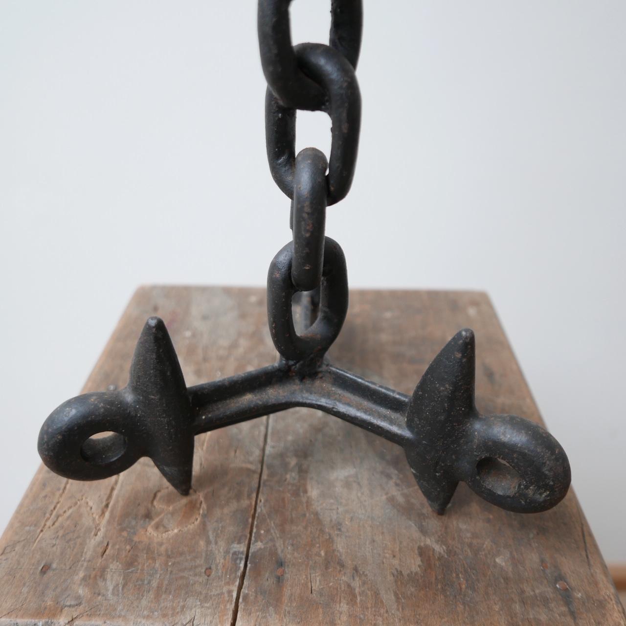 Late 20th Century Brutalist Style Midcentury Chain Candlestick For Sale