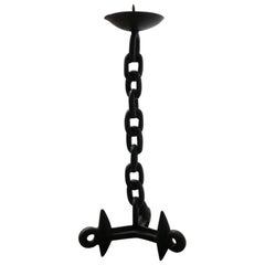 Brutalist Style Midcentury Chain Candlestick