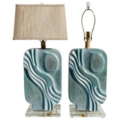 Brutalist Style Plaster Lamps