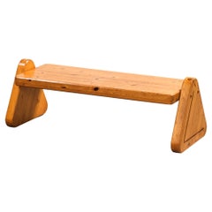 Banc en pin massif de style brutaliste, Finlande, 1980