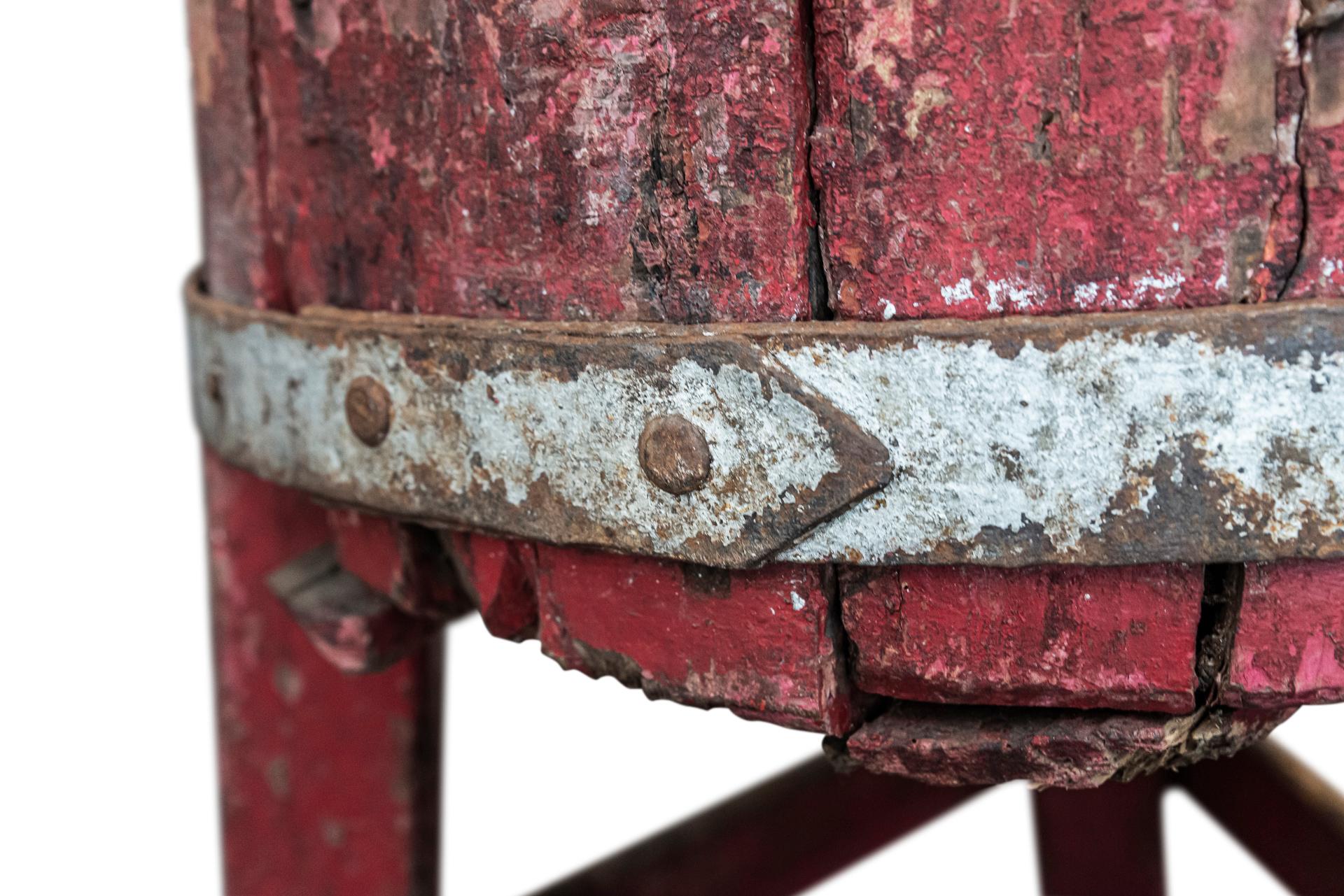 Brutalist Style, Tripod Butcher's Chopping Block, Natural Wood, circa 1900 2