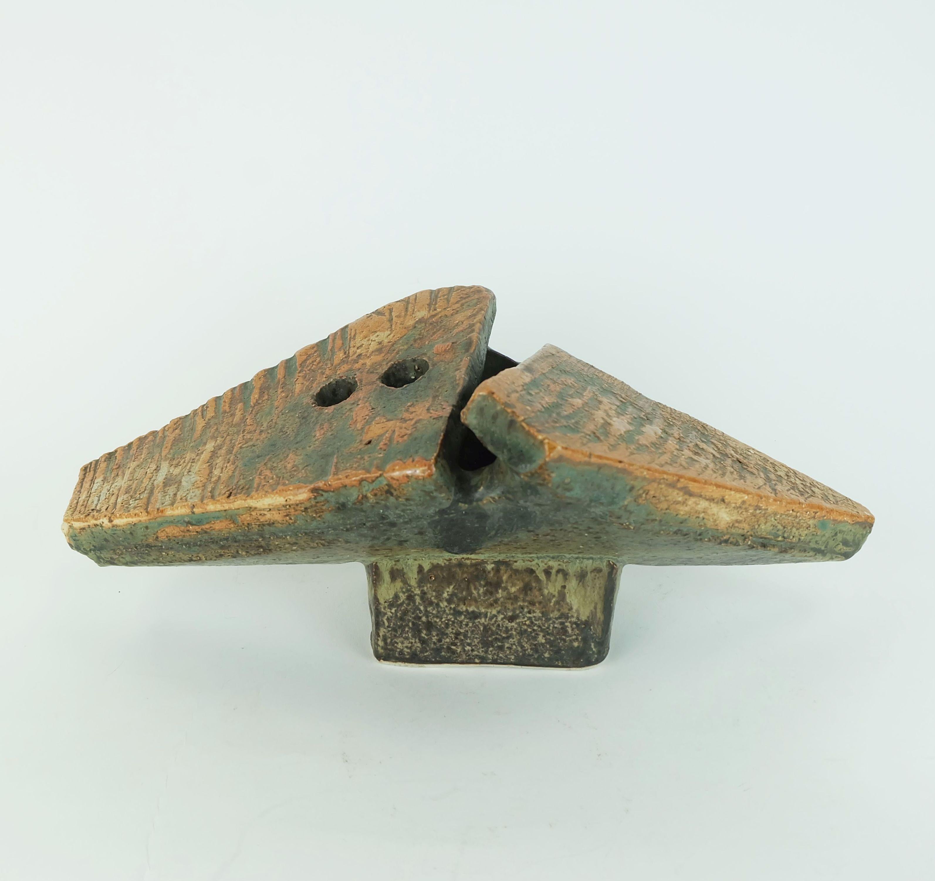 Mid-Century Modern brutalist style VASE ceramic object robert sturm 1970s studio pottery For Sale