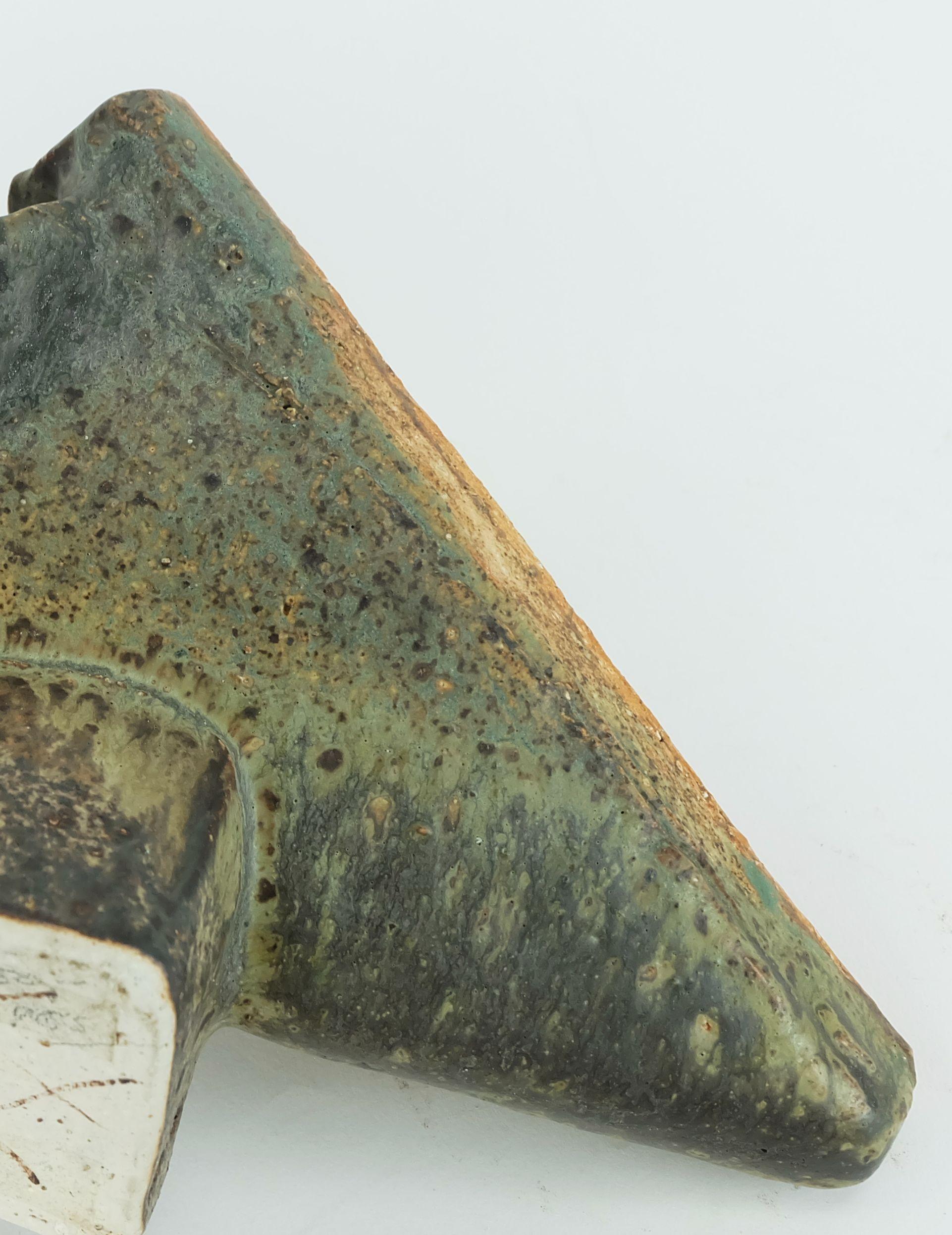 brutalist style VASE ceramic object robert sturm 1970s studio pottery In Good Condition For Sale In Mannheim, DE