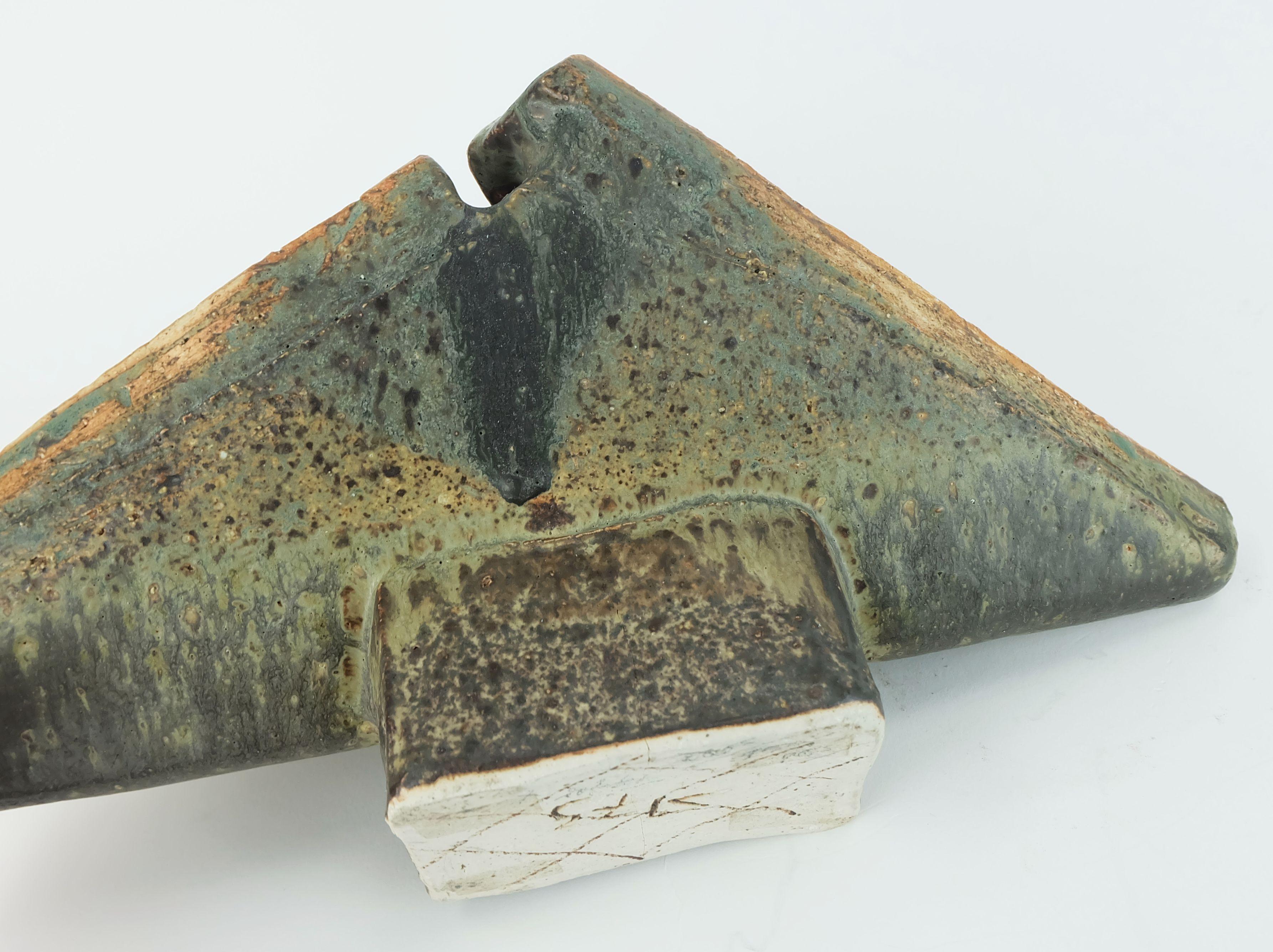 Late 20th Century brutalist style VASE ceramic object robert sturm 1970s studio pottery For Sale