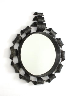 Espejo Brutalista de Hierro Forjado, España 1950