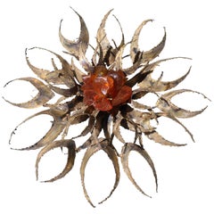 Brutalist Sunburst Sculpture by Bijan, Mexico