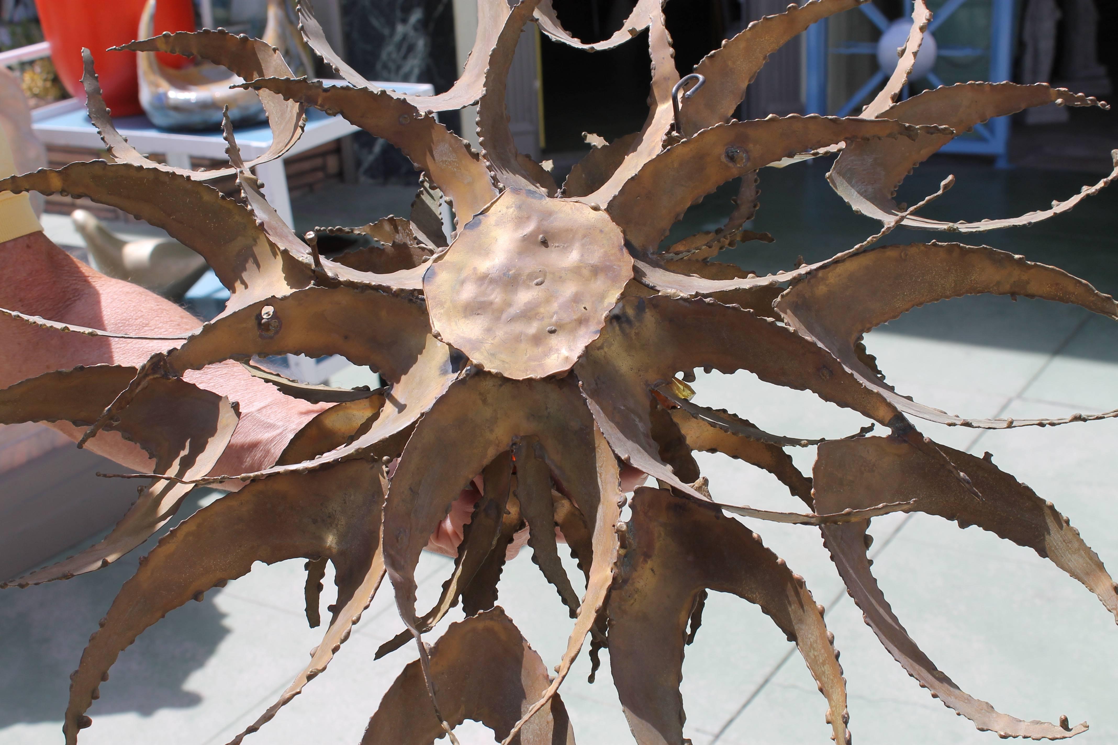 Brutalist Sunburst Sculpture by Bijan, Mexico In Excellent Condition In Palm Springs, CA