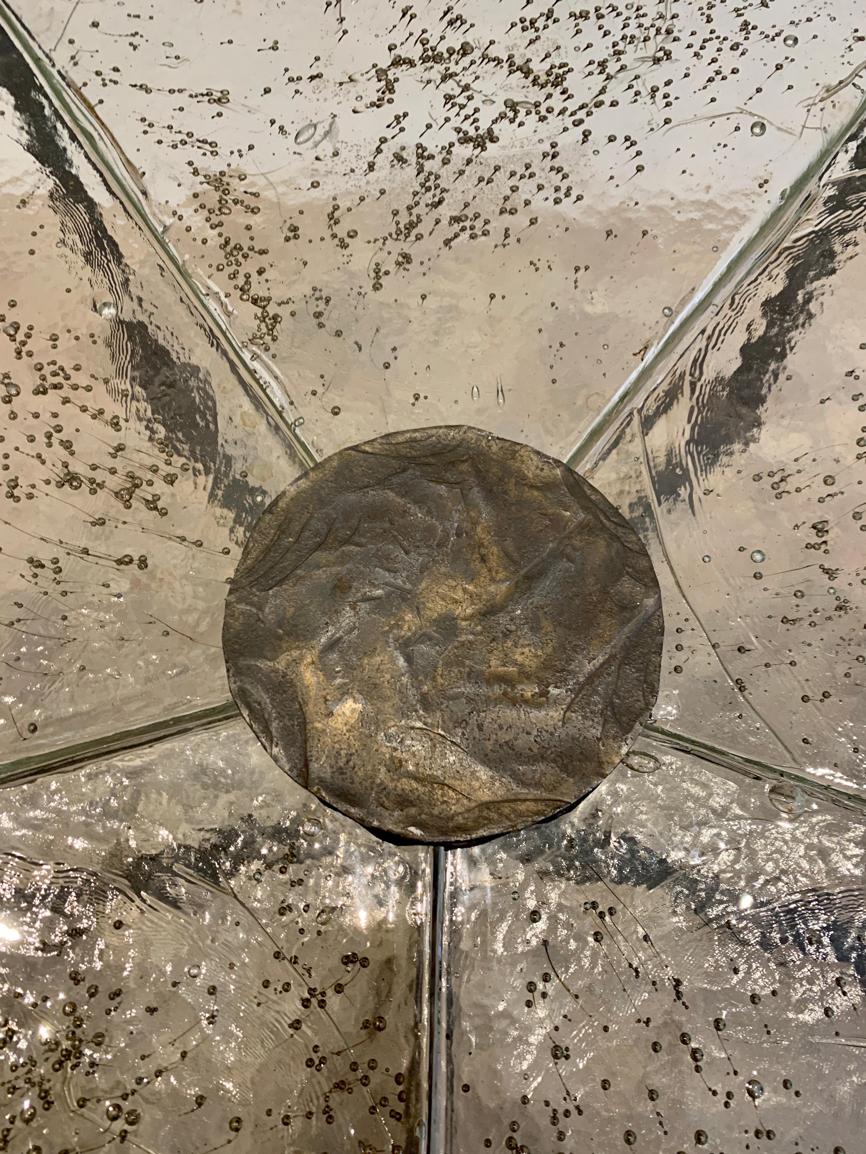 Late 20th Century Brutalist Coffee Table in Artisan Glass and Bronze by Lothar Klute, 1980s