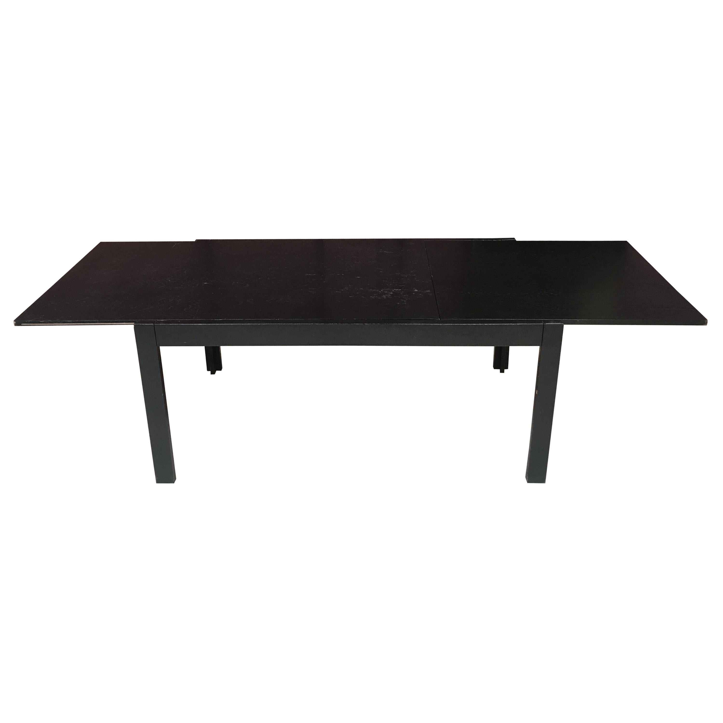 Brutalist Table in Blackened Wood, circa 1960-1970 For Sale