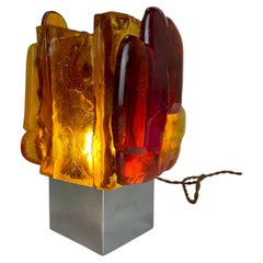 Brutalist Table Lamp attributed to J. Simon Labret, 1970s