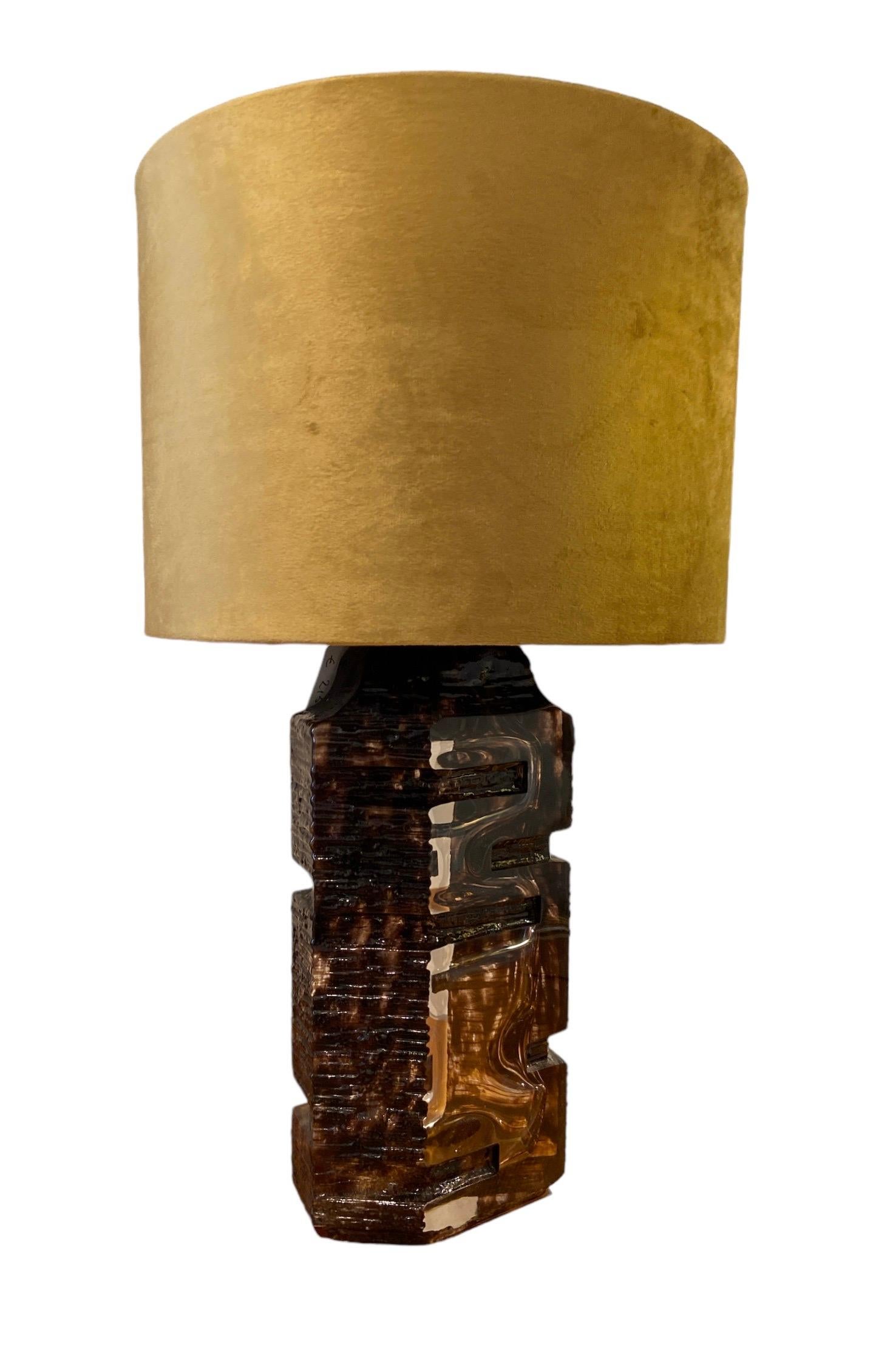 Late 20th Century Brutalist table lamp by César Baldaccini For Sale