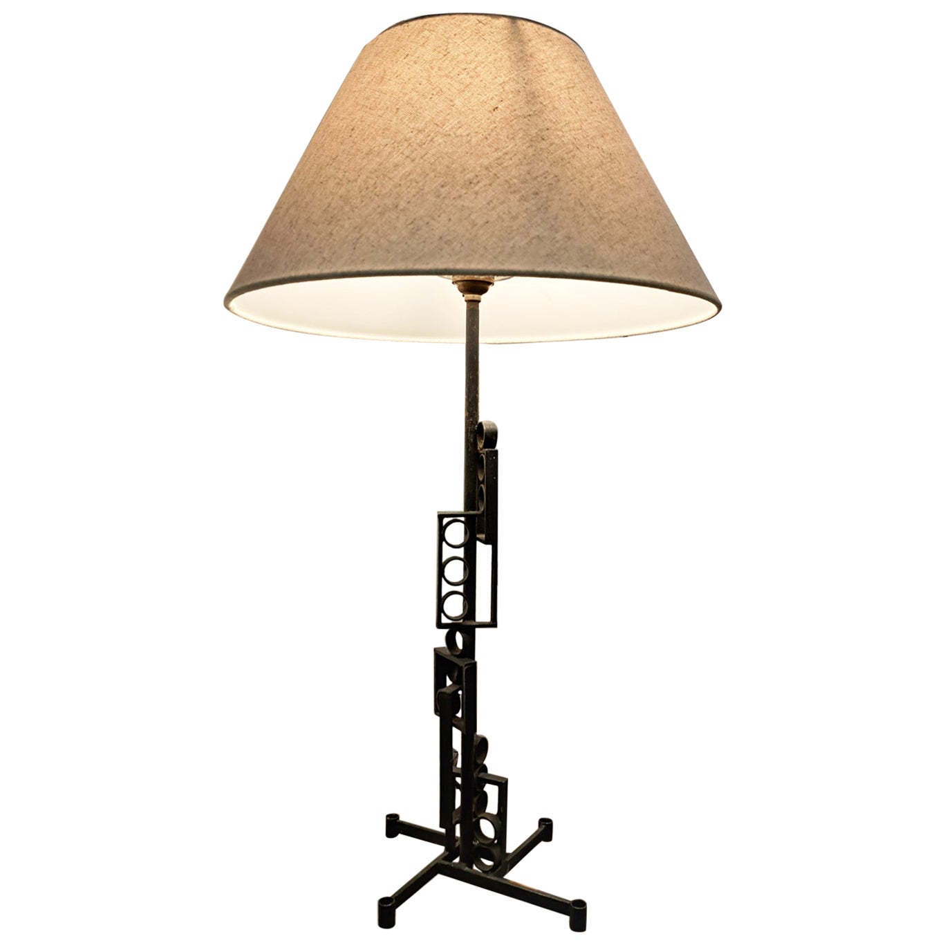 Brutalist Table Lamp, France, 1970s