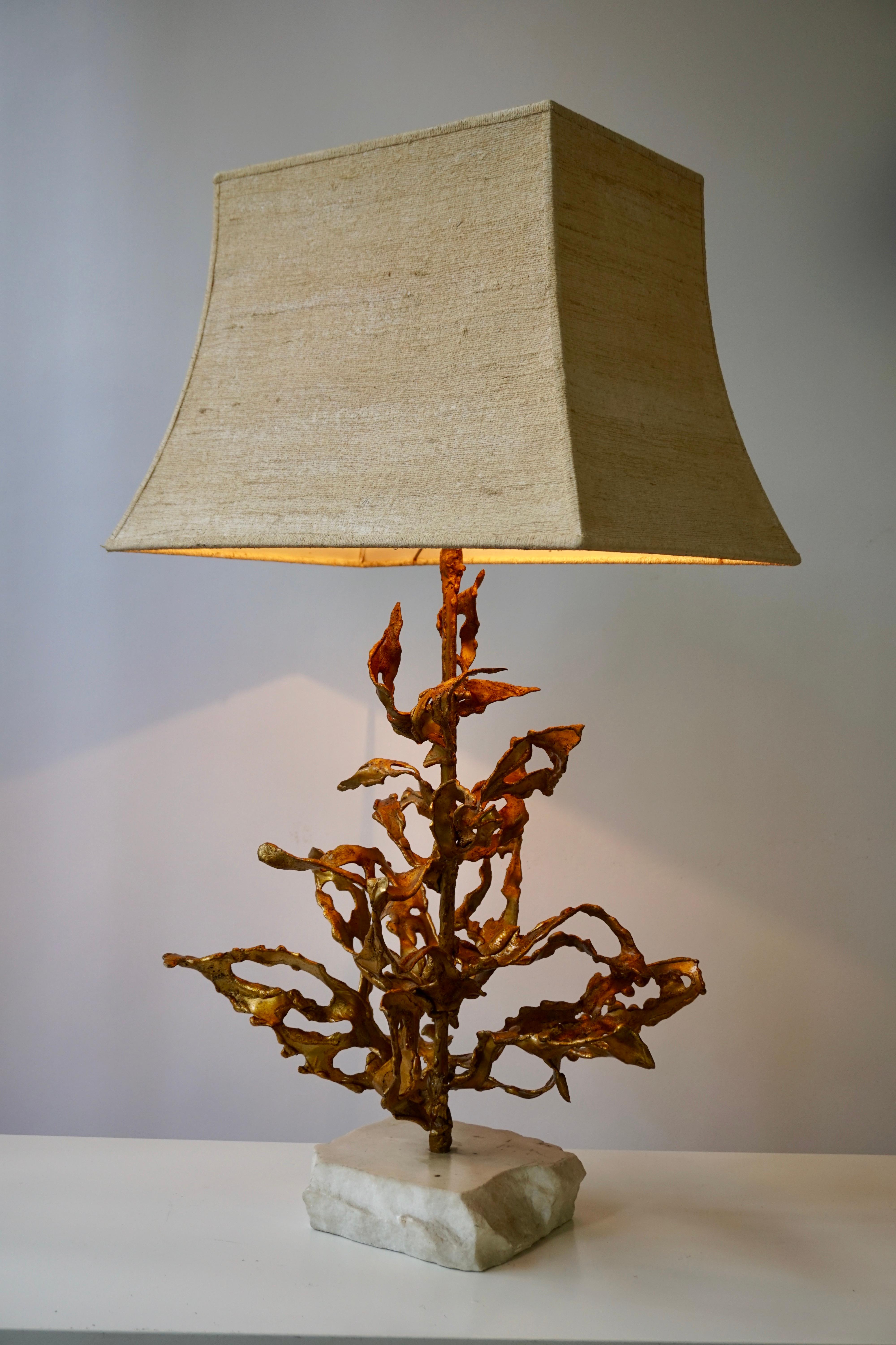 Table Lamp in Brass Signed Paul Moerenhout, circa 1970 For Sale 7
