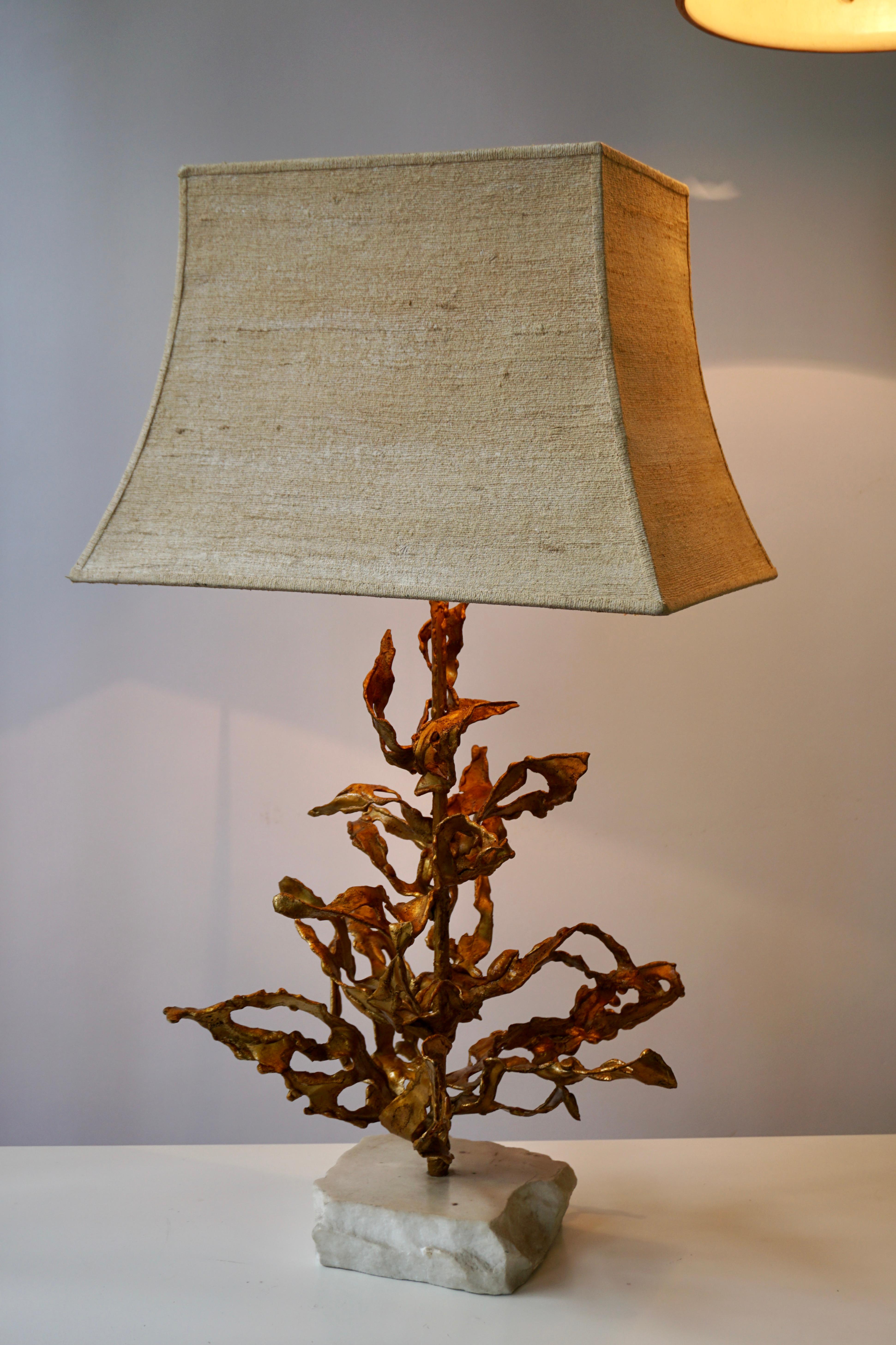 Table Lamp in Brass Signed Paul Moerenhout, circa 1970 For Sale 9