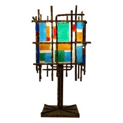 Brutalist Table Lamp in the Style of Poliarte