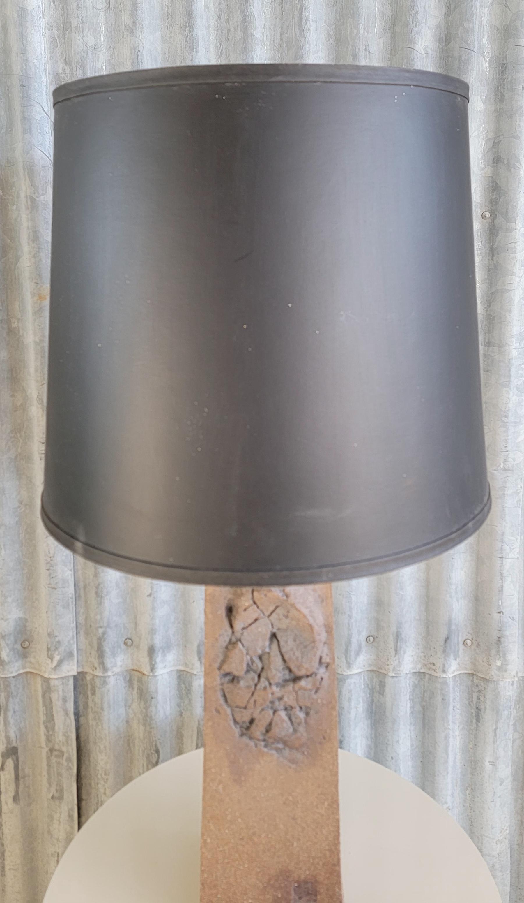 Earthenware Brutalist Table Lamp Leonard R. Foss For Sale