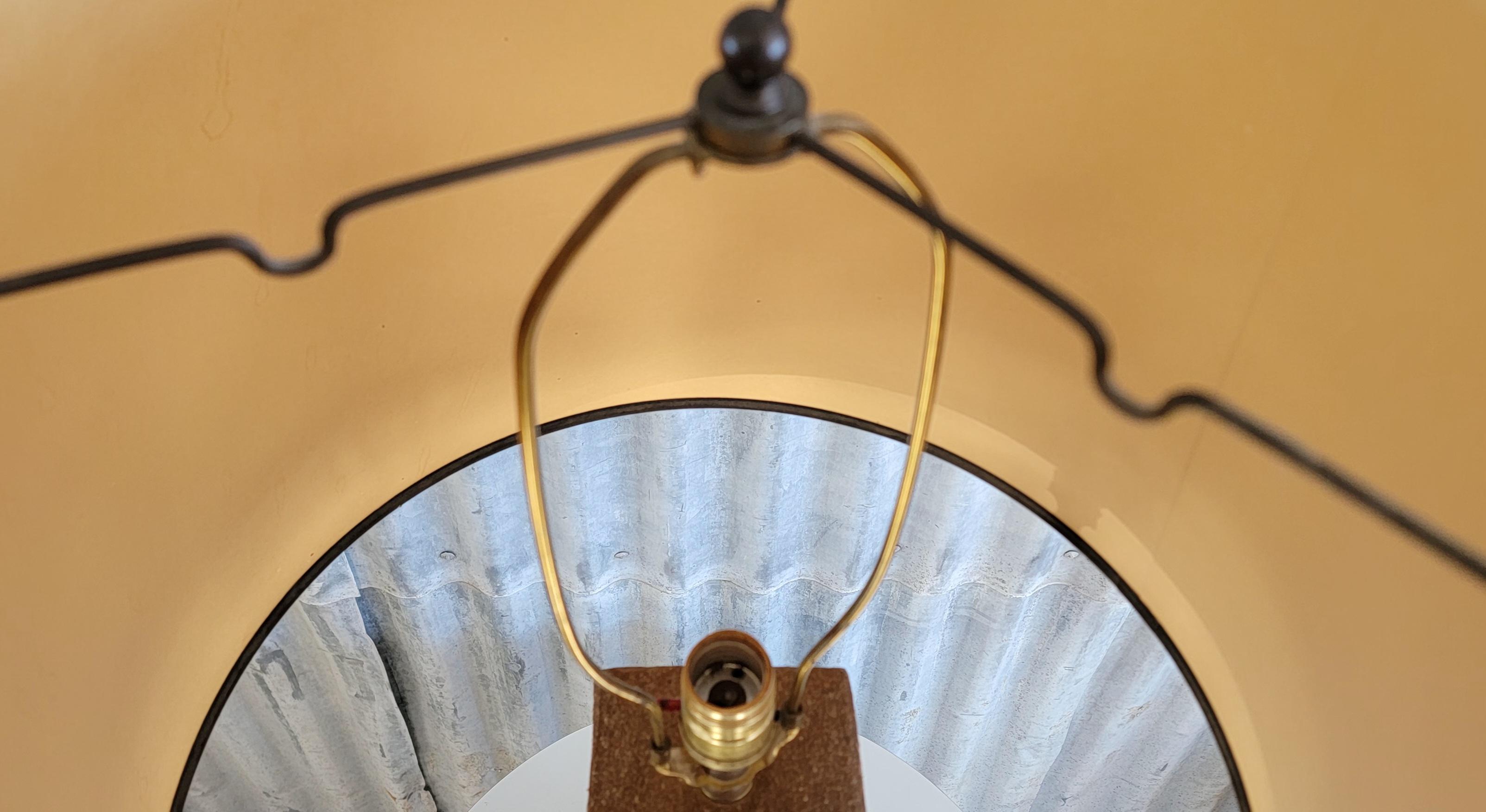 Earthenware Brutalist Table Lamp Leonard R. Foss For Sale