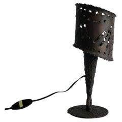 Brutalist Table Lamp, Metal, France 1960s