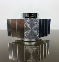 Brutalist Table Lighter in Aluminum, Sarome Piezo Electric, Japan, 1960s