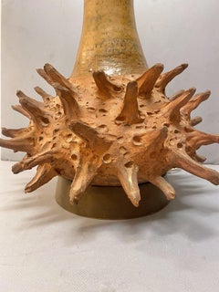 Terrakotta-Lampe im Brutalismus-Stil