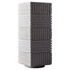 Brutalist textured concrete column planter, ATLAS V by Sirak (tall height)