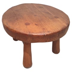 Used Brutalist, Thick Oak Coffee Table 1930