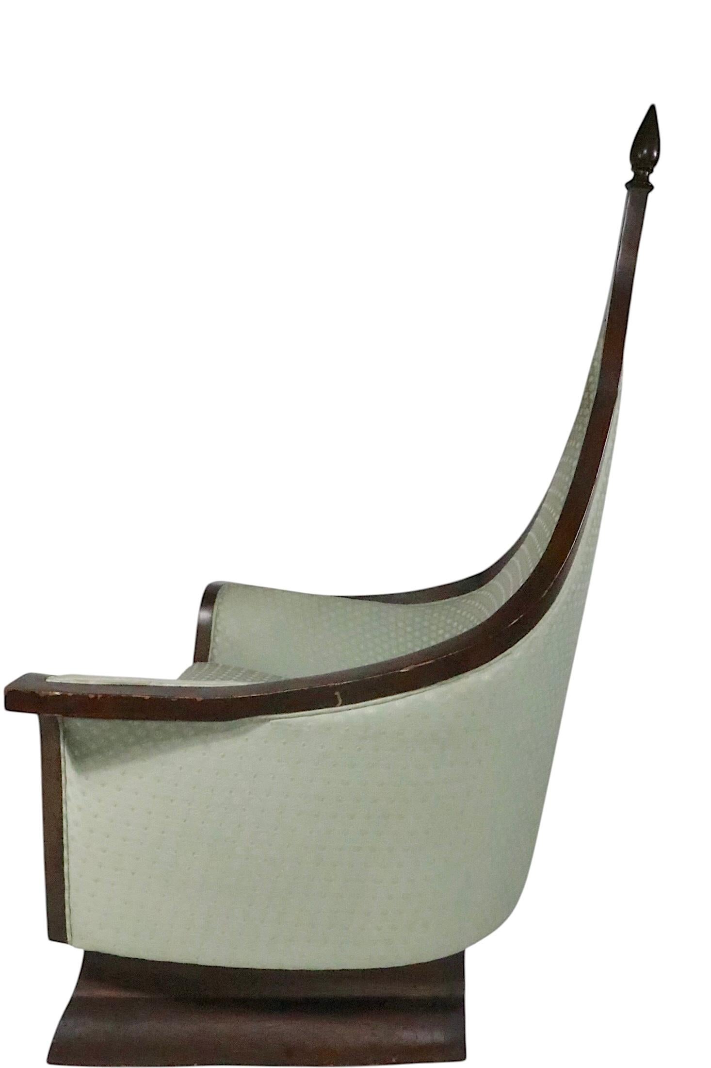 Brutalist Throne Form Club Chair after Pearsall c. 1970's For Sale 5