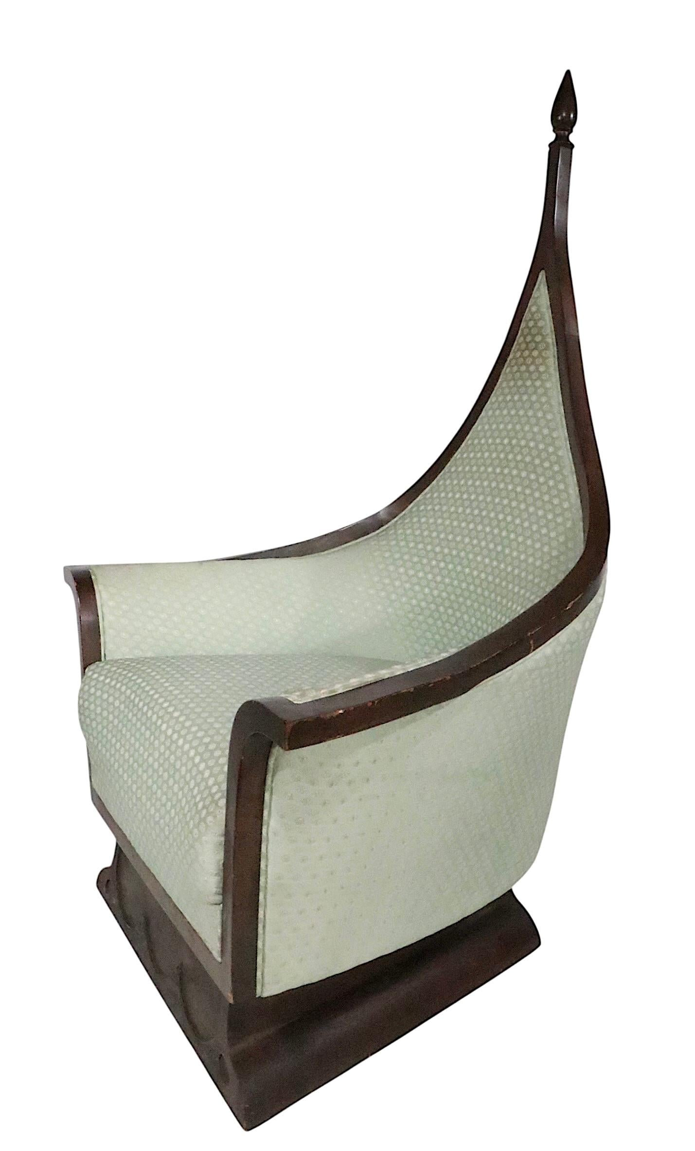 Brutalist Throne Form Club Chair after Pearsall c. 1970's For Sale 7