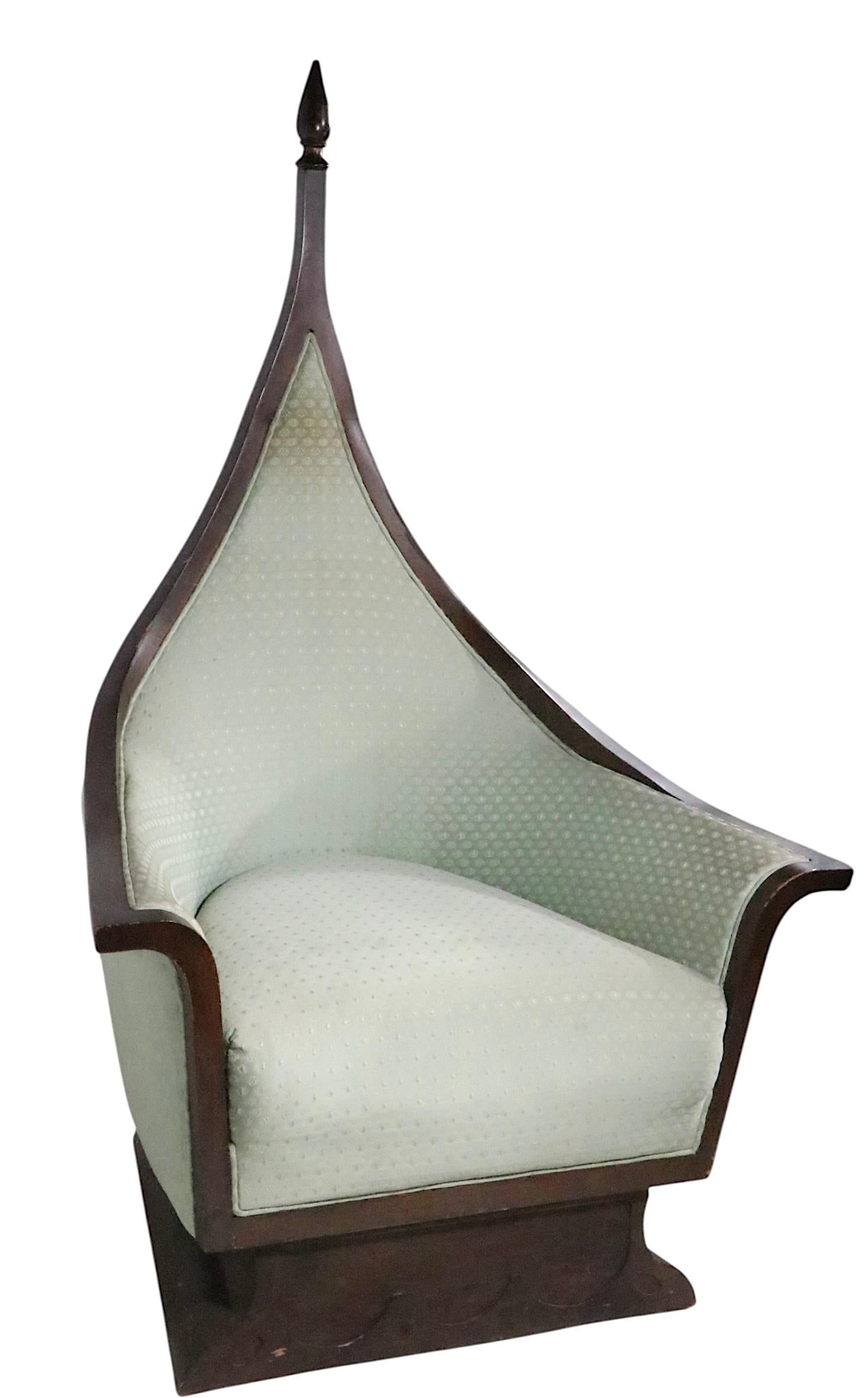 Brutalist Throne Form Club Chair after Pearsall c. 1970's For Sale 11