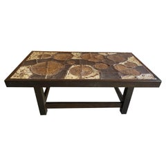 Brutalist Tile Top Cocktail Table, Rectangular, Belgium, 1960's