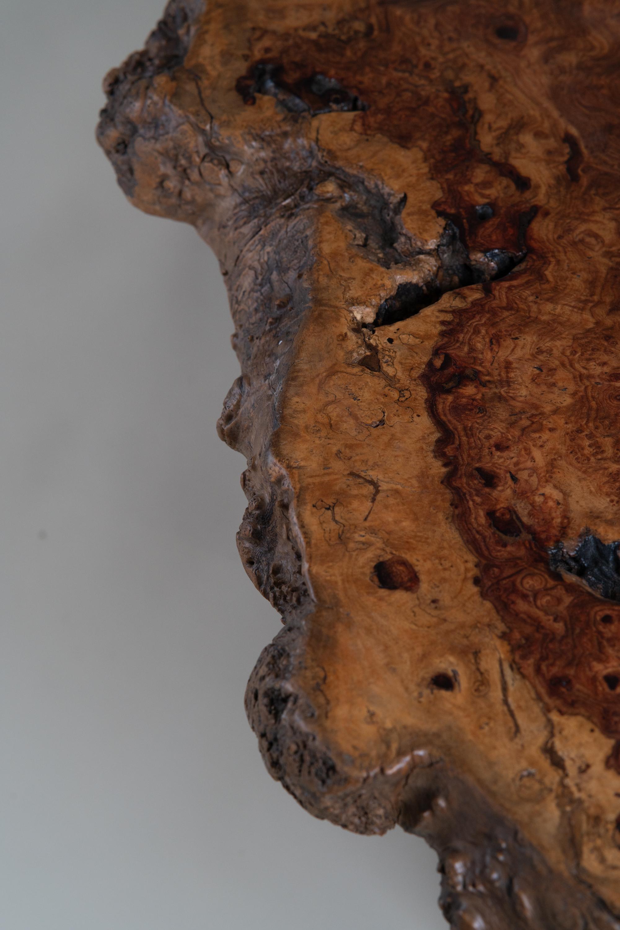 Brutalist Timber Coffee Table en vente 1