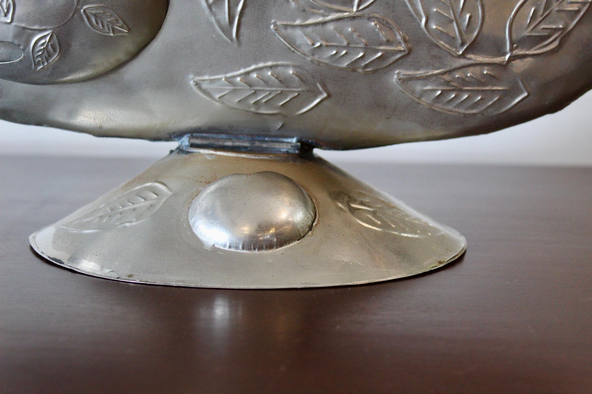 Brutalist Tin Candelabra by Gene Byron For Sale 1