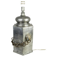 Lampe brutaliste en tôle, Pedraza, Ségovie, 1970