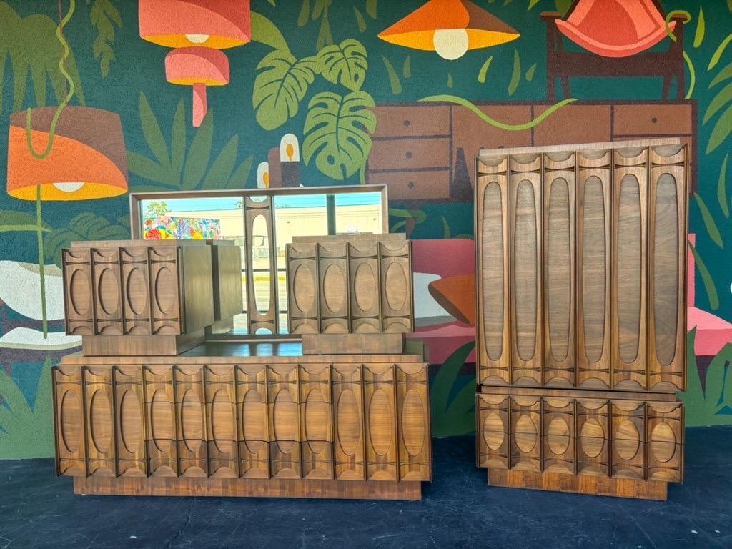 Brutalist Tobago Walnut Gentleman’s Chest Dresser 7