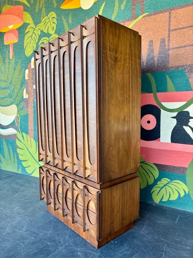 Canadian Brutalist Tobago Walnut Gentleman’s Chest Dresser
