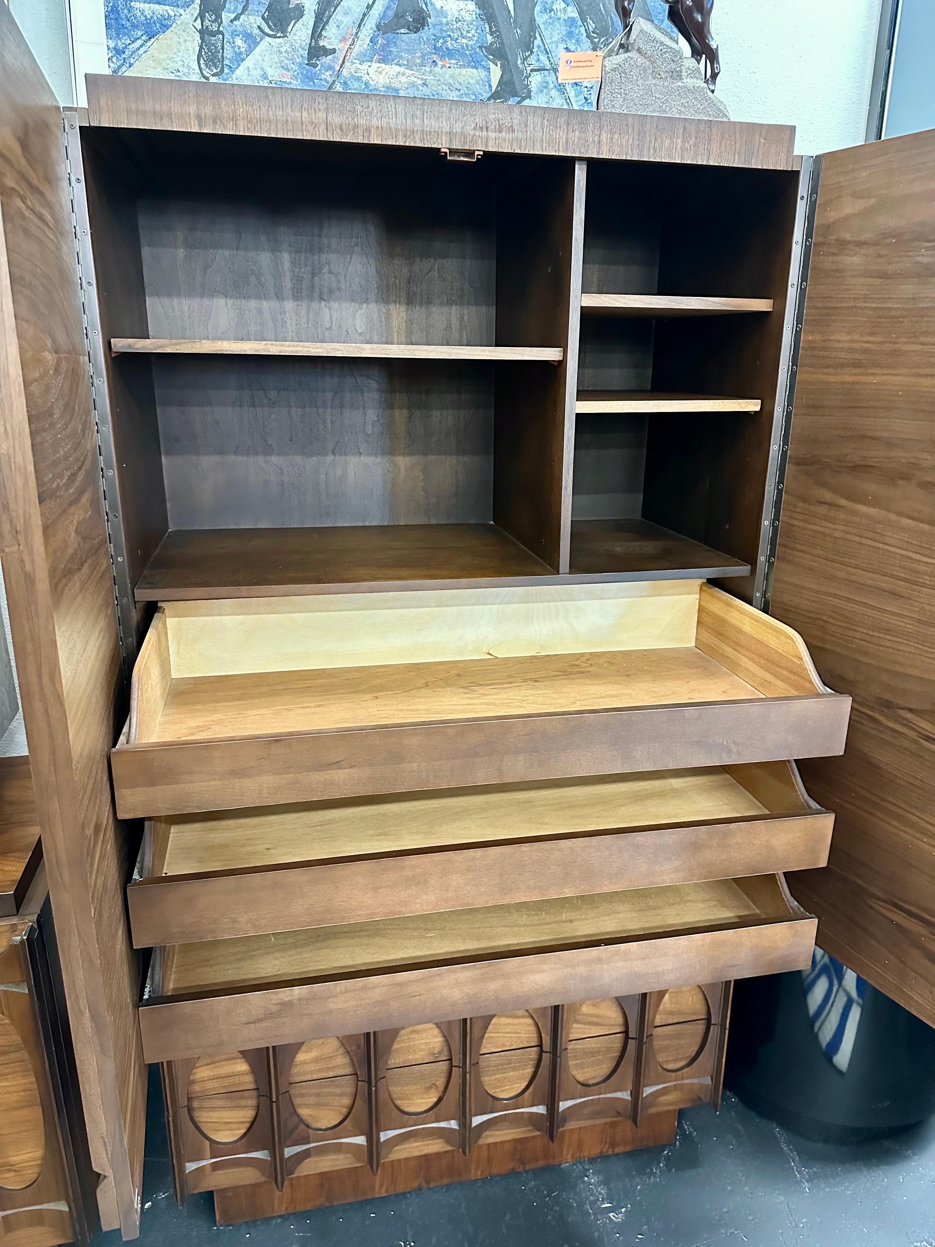 Brutalist Tobago Walnut Gentleman’s Chest Dresser 2
