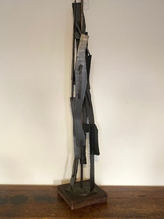 Brutalistische Fackel-Stehlampe aus Eisen von Richard Barr für die Laurel Lamp Company