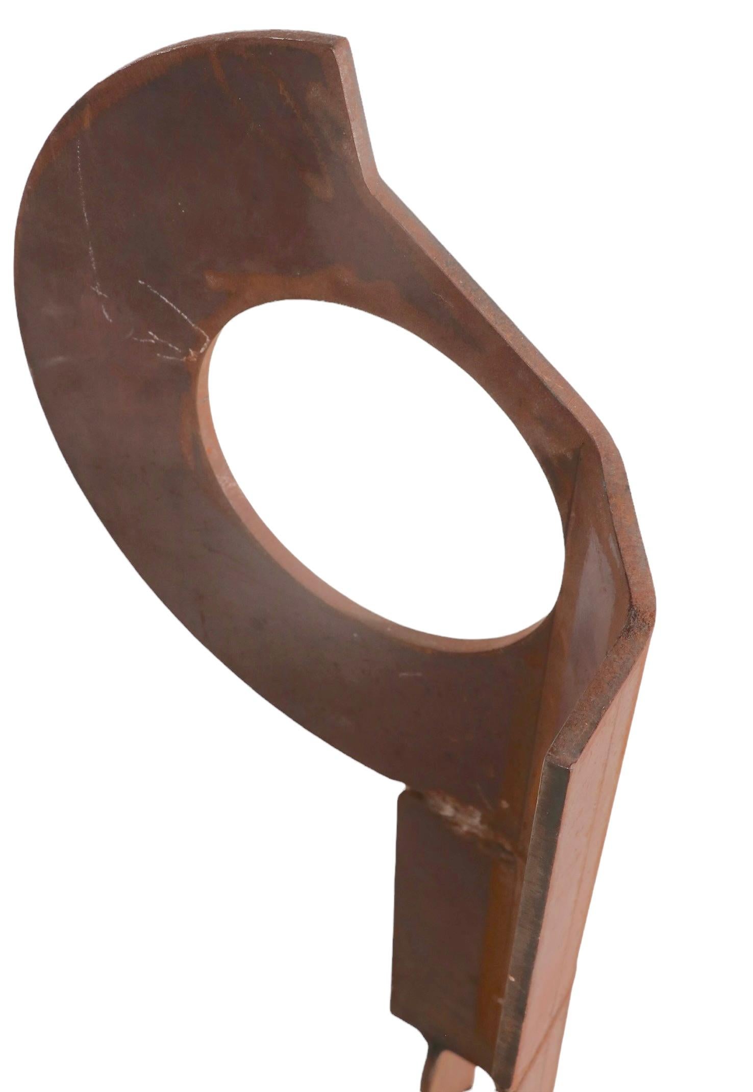 Brutalist Torch Cut Iron Garden Sculpture Ca. 1970’s In Good Condition For Sale In New York, NY