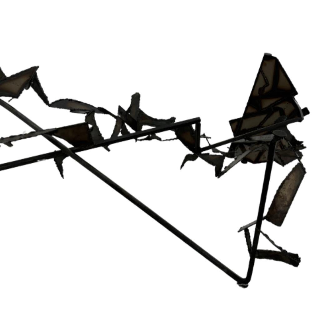 Brutalist Torch-Cut & Welded Table Base 5