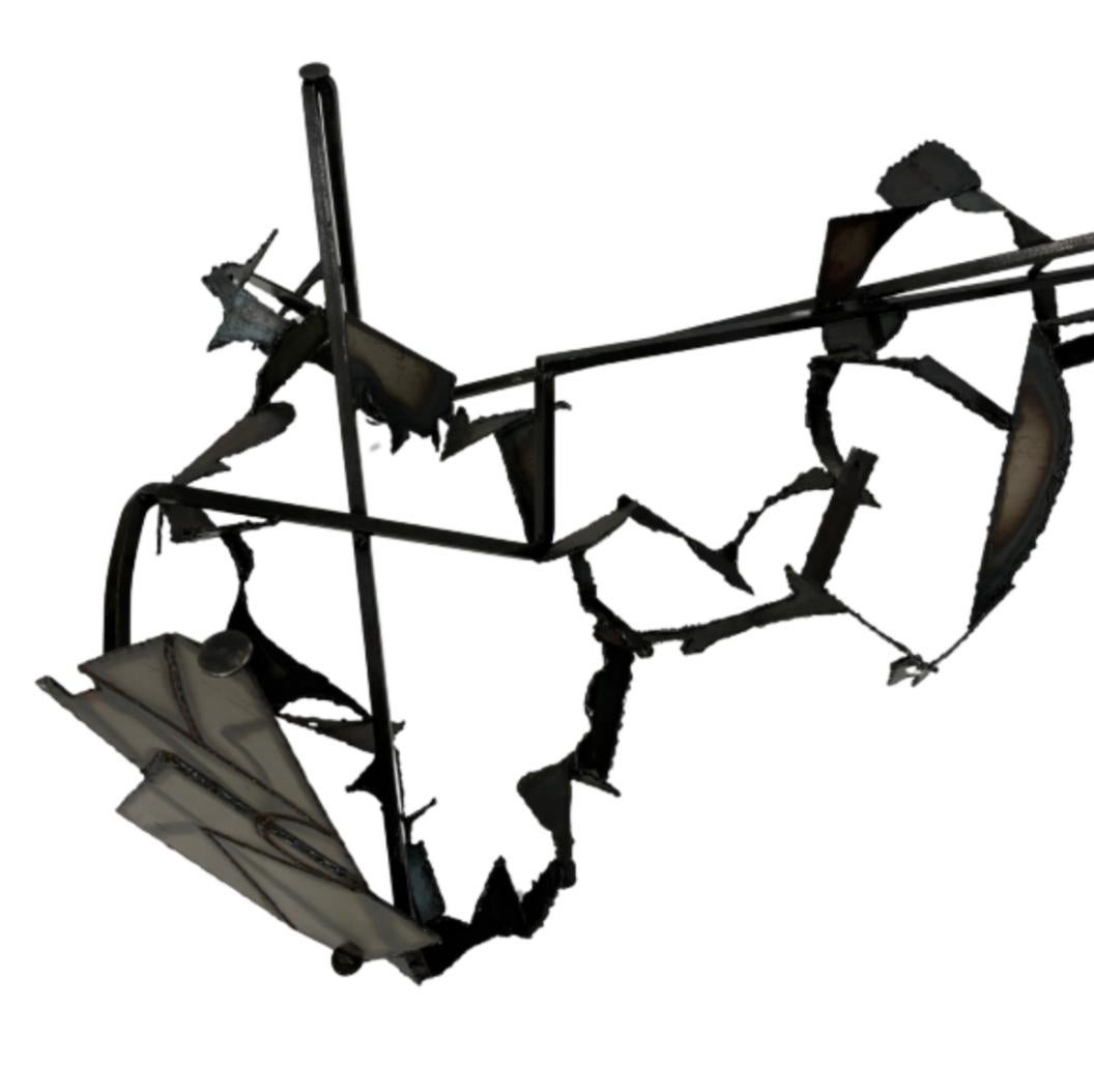 Brutalist Torch-Cut & Welded Table Base 7