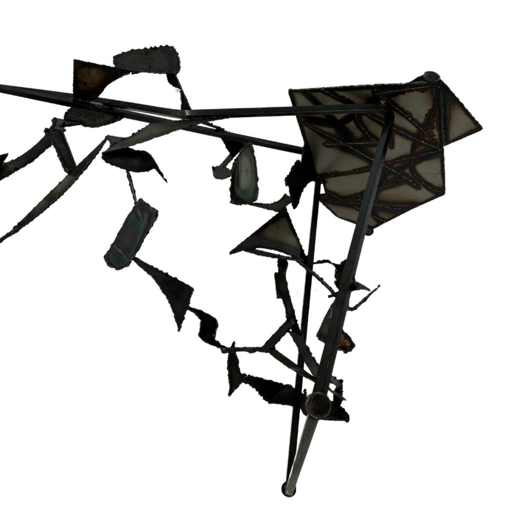 Brutalist Torch-Cut & Welded Table Base 8