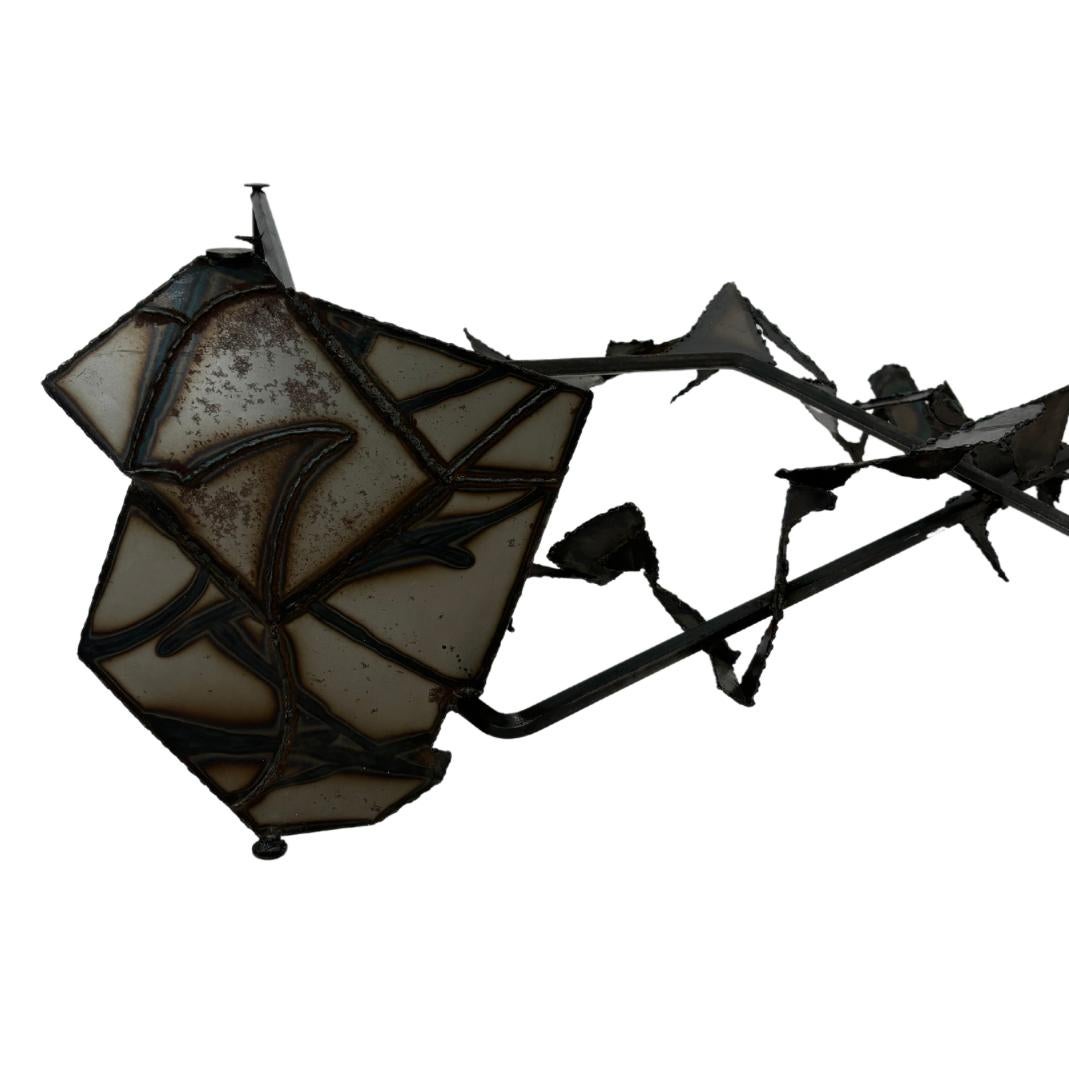 Steel Welded Brutalist Table Base

Torch Cut-Out Metal & Welded Seam Accents Throughout

Maker Unknown