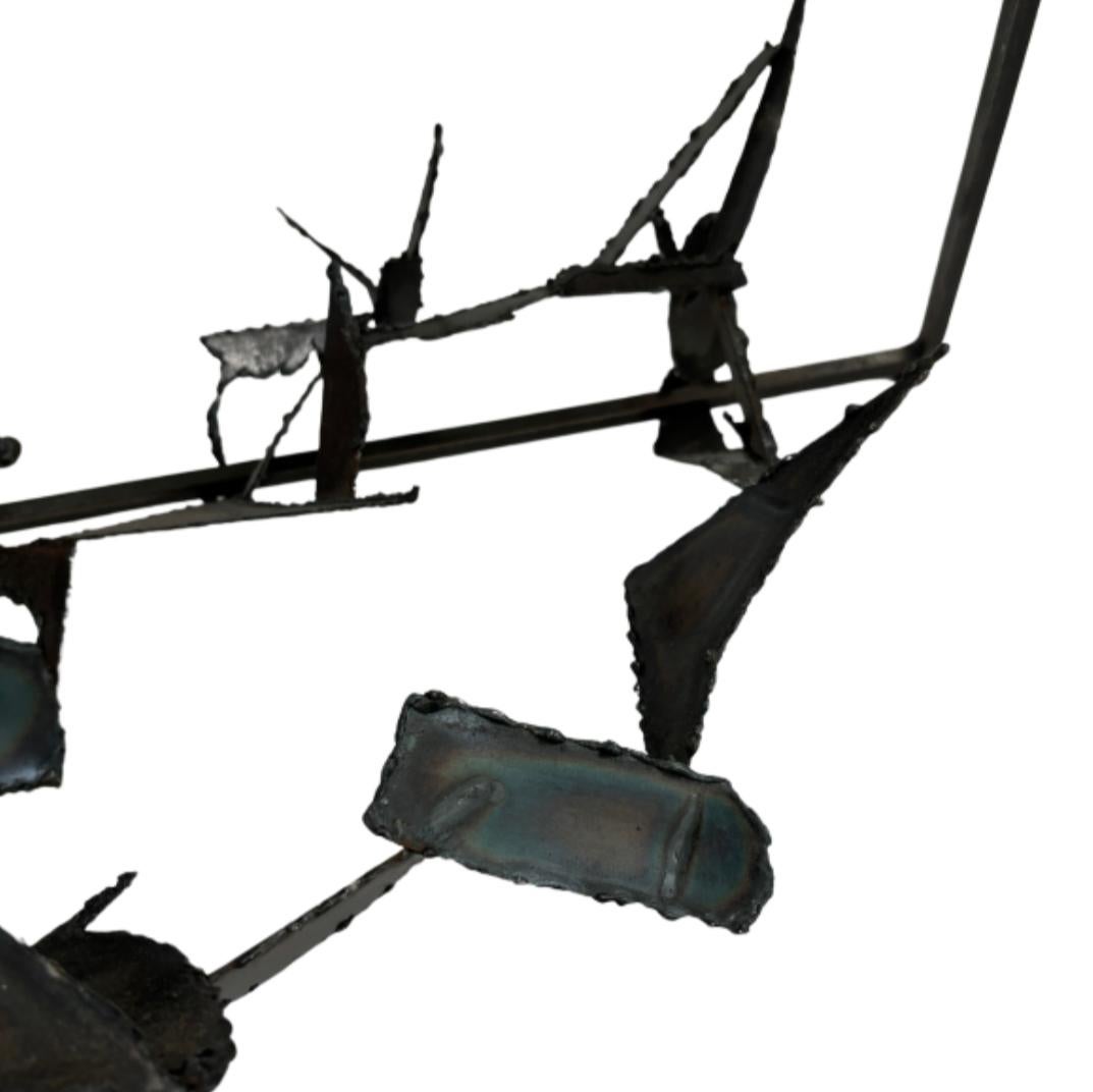 Metalwork Brutalist Torch-Cut & Welded Table Base