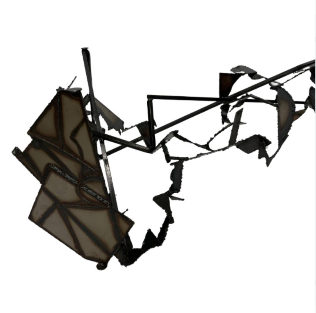 Brutalist Torch-Cut & Welded Table Base 2