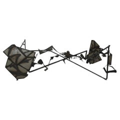 Brutalist Torch-Cut & Welded Table Base