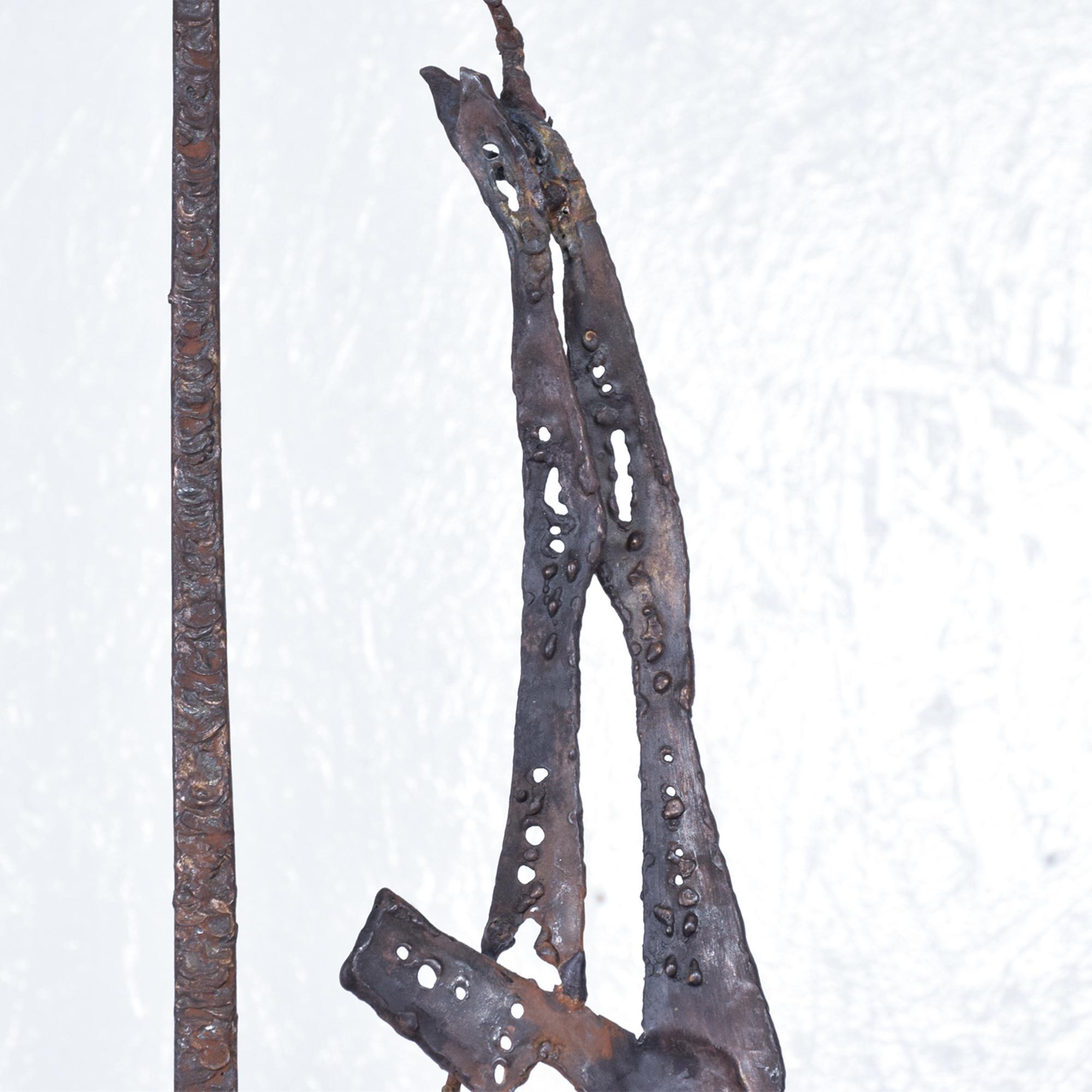 Mexican Abstract Sculpture Savior of Auschwitz Tortured Metal 1970s Mexico by EMAUS