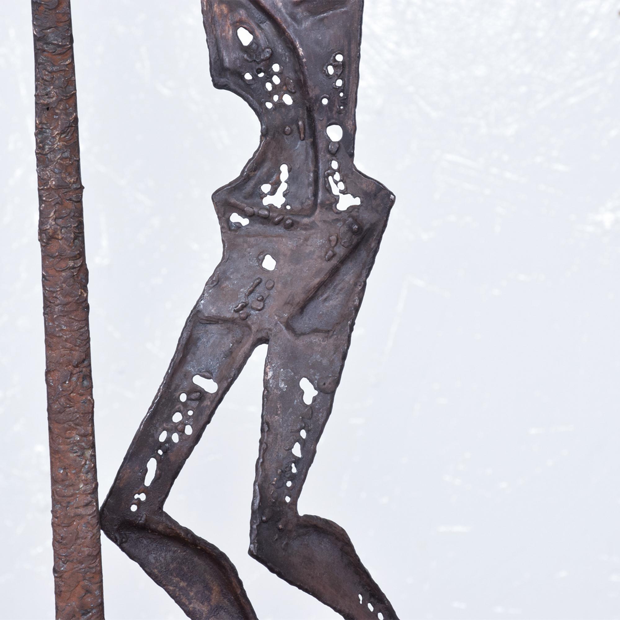 Late 20th Century Abstract Sculpture Savior of Auschwitz Tortured Metal 1970s Mexico by EMAUS
