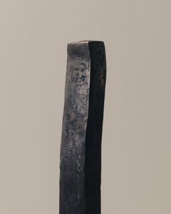 Brutalist totem sculpture in cast bronze by Anna Mizak