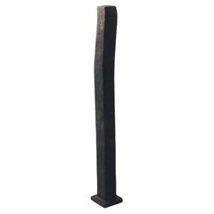 Brutalist totem sculpture in cast bronze by Anna Mizak