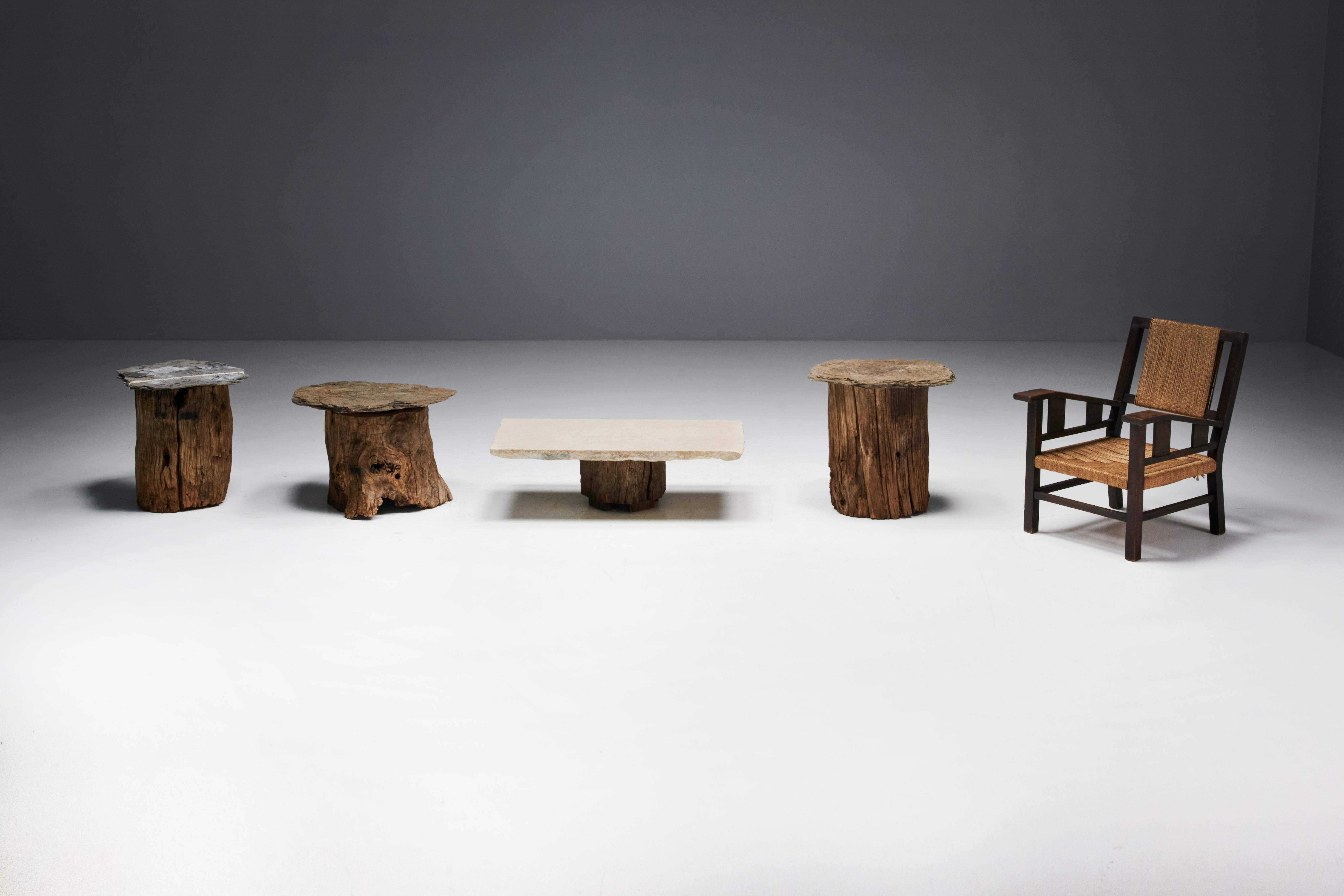 Table d'appoint Populaire Brutalist Travail, France, début du 20e siècle en vente 5